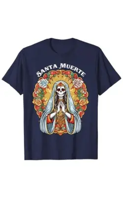 Camiseta de Santa Muerte Mosaic Estetica jpg