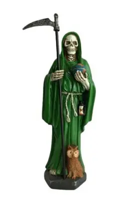 Cannan Santa Muerte Vestido verde de 11 pulgadas jpg