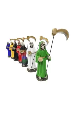 Estatuas Santa Muerte 4 Set de 7 piezas