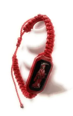 Pulsera Roja de hilo de la Santa Muerte jpg