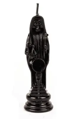 Santa Muerte Figura Vela negro