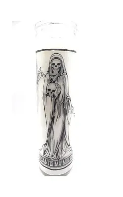 Santa Muerte (Santa Muerte) Vela Blanca de 7 Días -veladoras para la Santa Muerte, Santa Muerte Veladora-Santisima Muerte-Vela de 7 Días - Vela Devocional - Vela Blanca