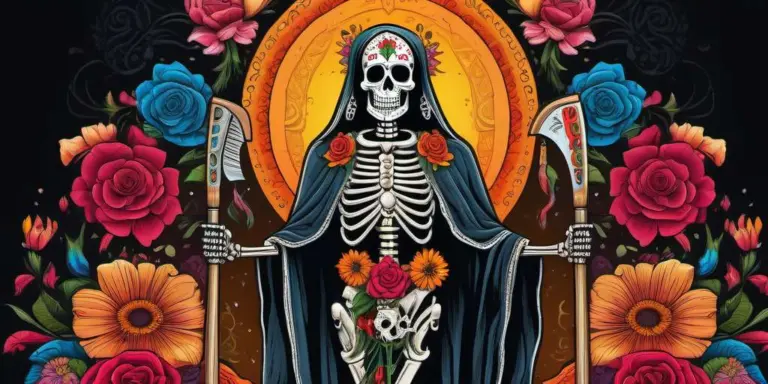 IMÁGENES Y SIMBOLOS 2 dibujos de la santa muerte