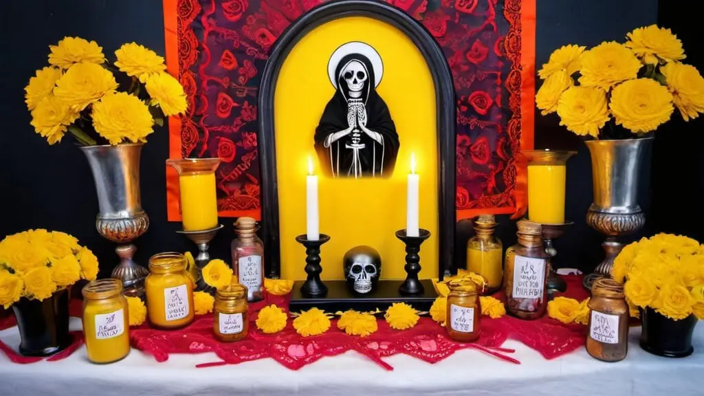 significado del amarillo en la santa muerte