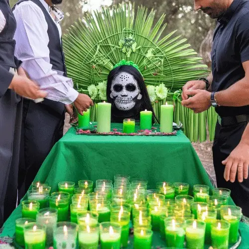 significado del color verde la santa muerte