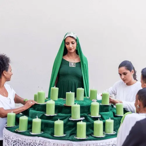 significado del color verde la santa muerte
