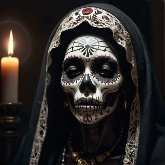 significado del negro en la santa muerte